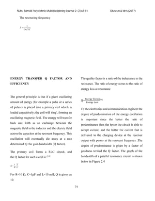 Design and construction of a prototype wireless power transfer device | PDF
