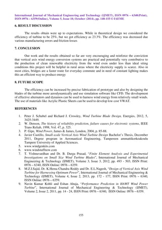 Design and construction of vertical axis wind turbine | PDF
