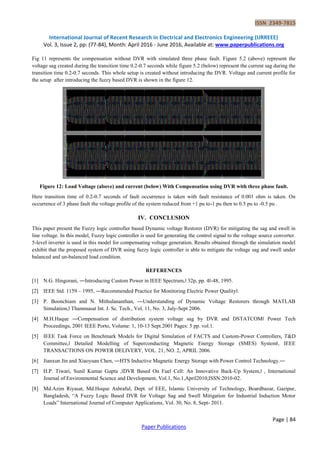 Design and Development of DVR model Using Fuzzy Logic Controller for ...