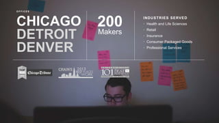 © 2016 Rightpoint. All Rights Reserved. 5
INDUSTRIES SERVED
• Health and Life Sciences
• Retail
• Insurance
• Consumer Packaged Goods
• Professional Services
O F F I C E S
CHICAGO
DETROIT
DENVER
200
Makers
 