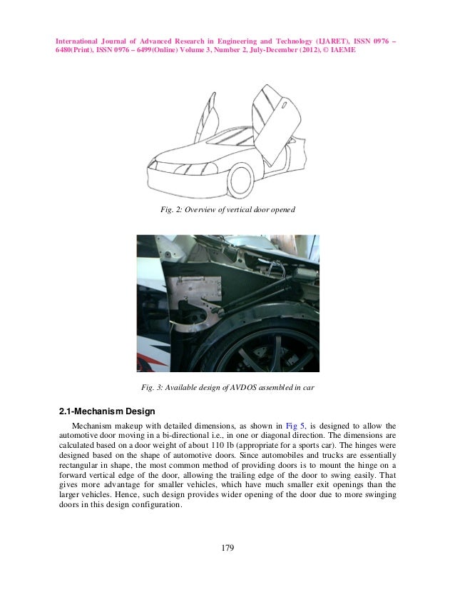 Design and development of an automotive vertical doors opening system…