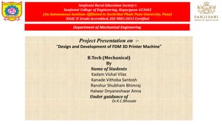 Design and Development of FDM 3D Printer Machine.pptx