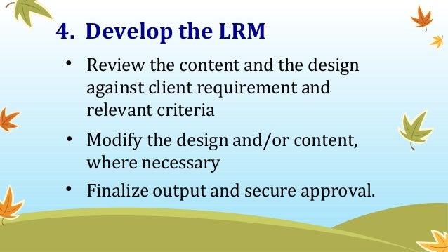 Design and Development of Learning Resource Materials