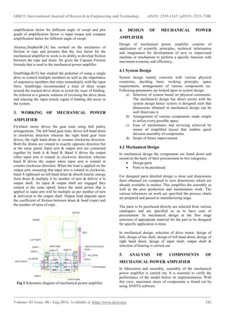 Design and development of mechanical power amplifier | PDF