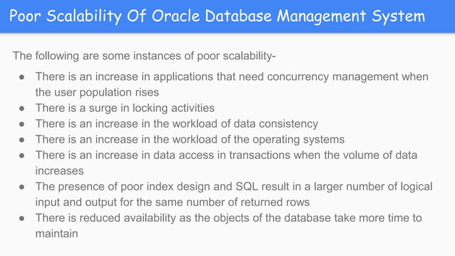Design and development of oracle database system | PPT