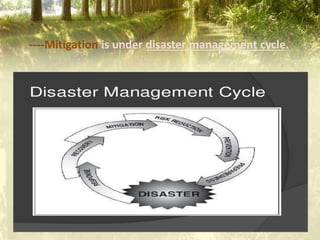 ----Mitigation is under disaster management cycle.
 