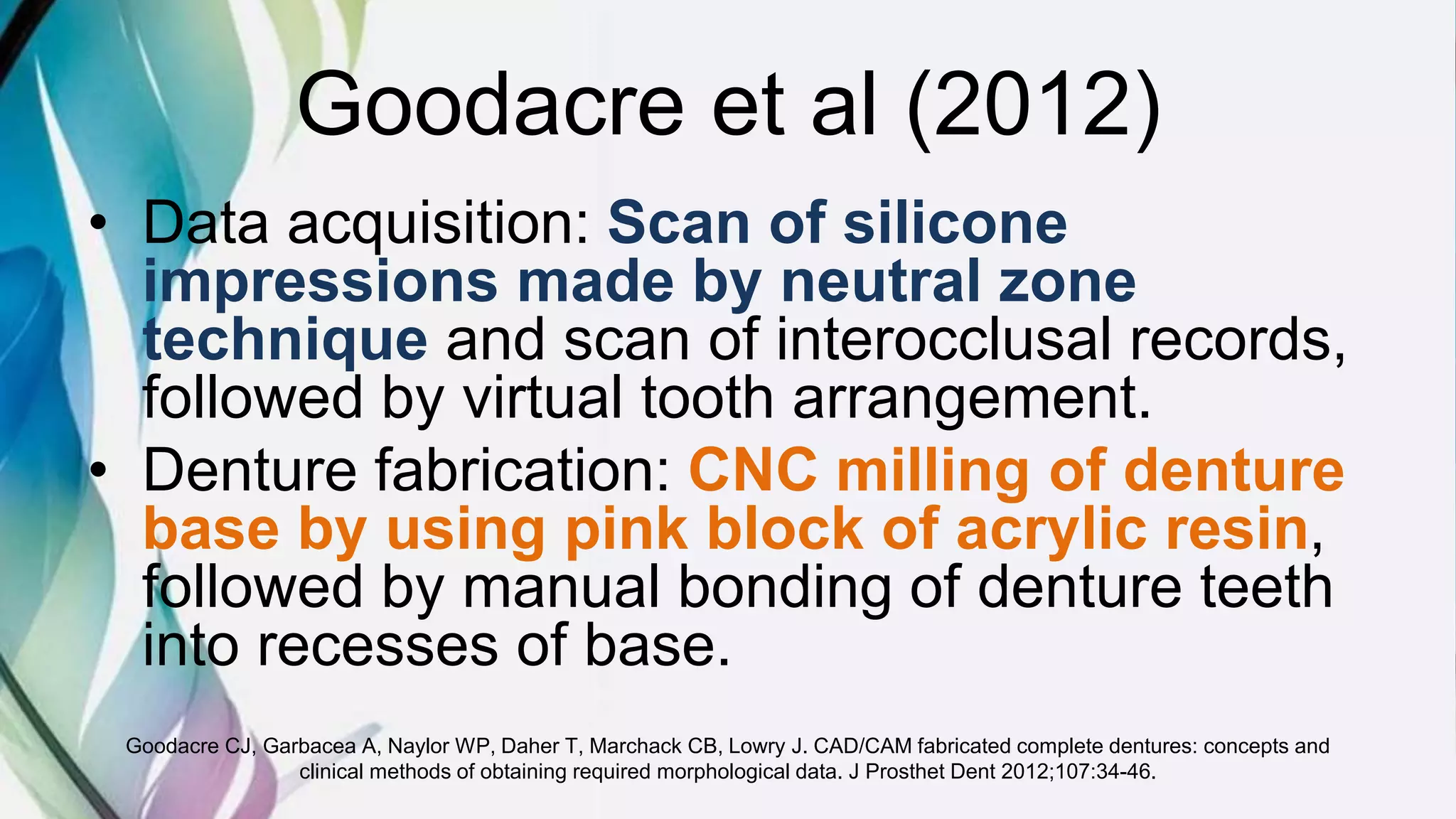 Design and fabrication of complete dentures using cad | PPTX