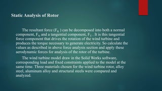 Design and Fabrication of Darrieus wind turbine | PPTX