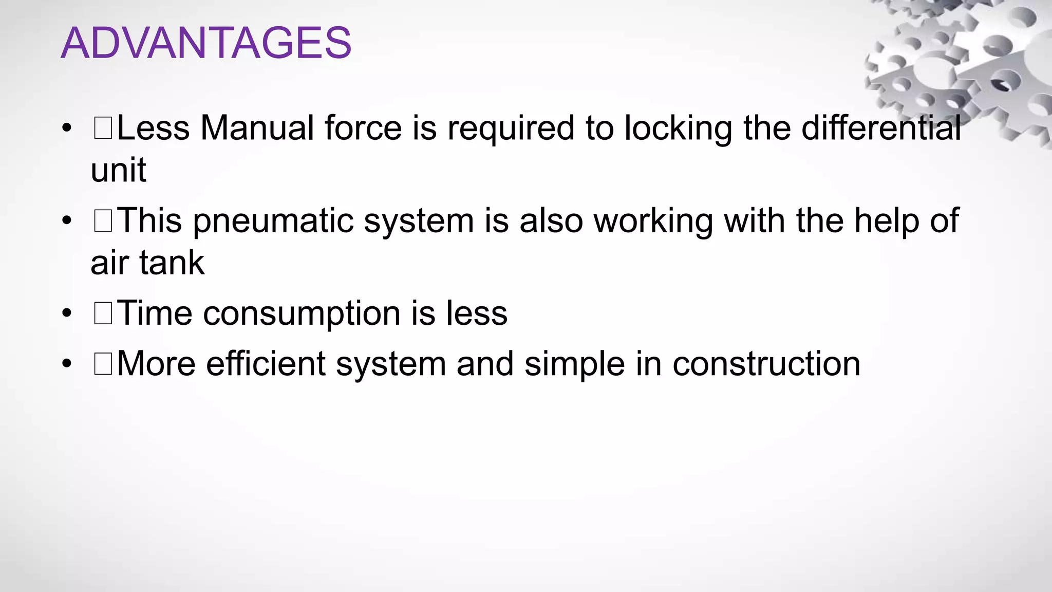 Design and fabrication of differential unit locking system PPT