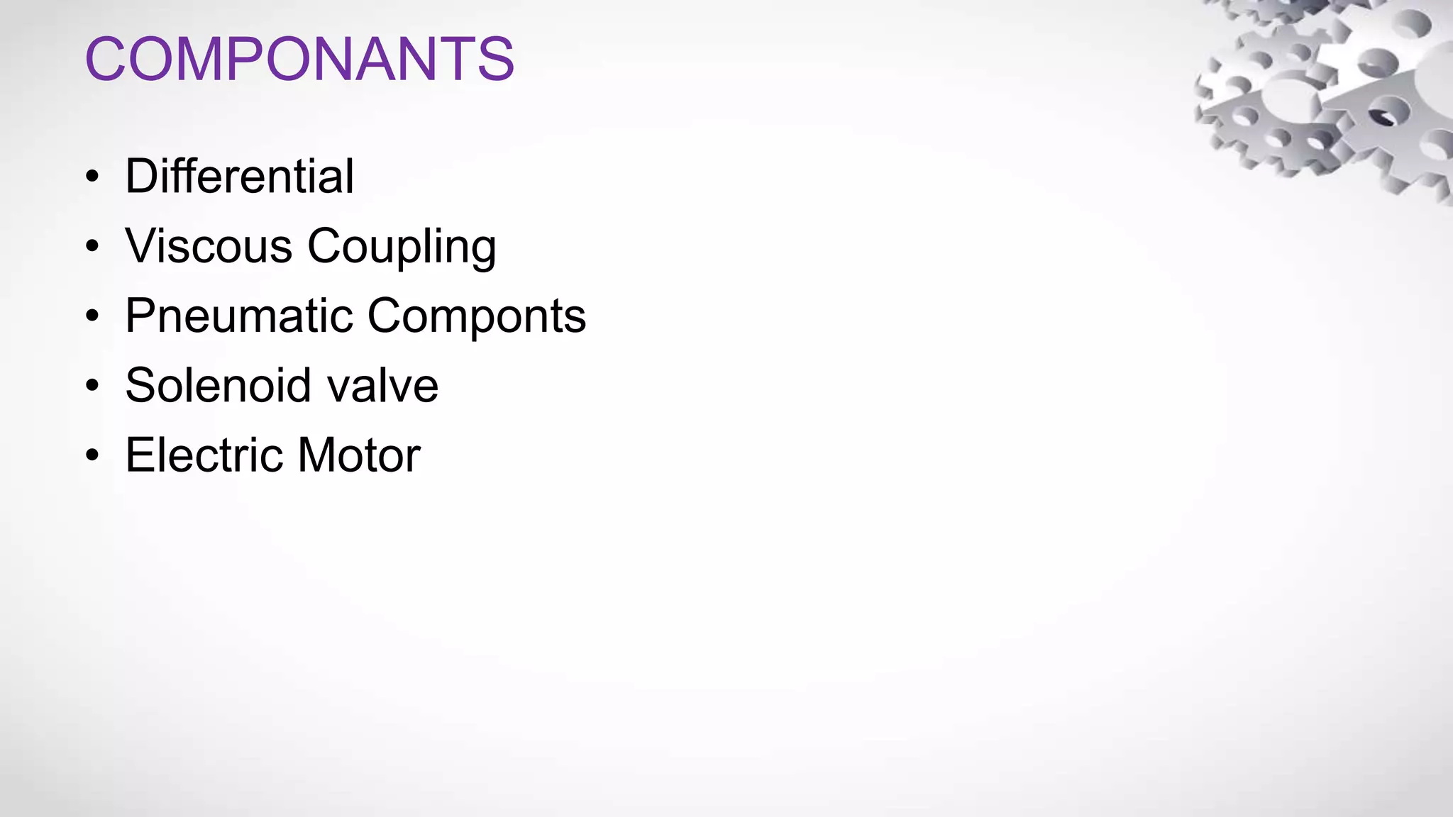 Design and fabrication of differential unit locking system PPT