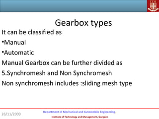 Design and fabrication_of_gear_box | PPT