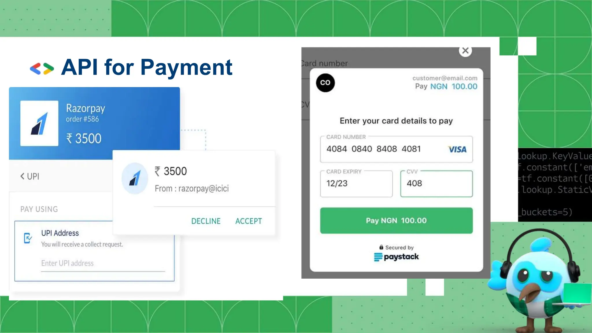 API for Payment
 