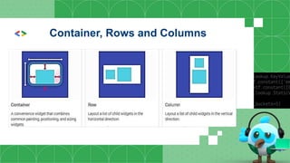Container, Rows and Columns
 