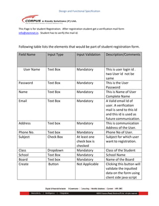 Design and functional_specification | PDF