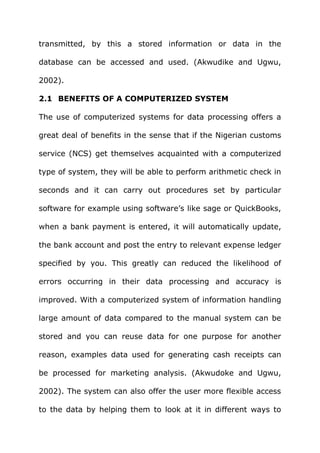 Computerized Example Design and implementation of a computerized goods transportation system ...