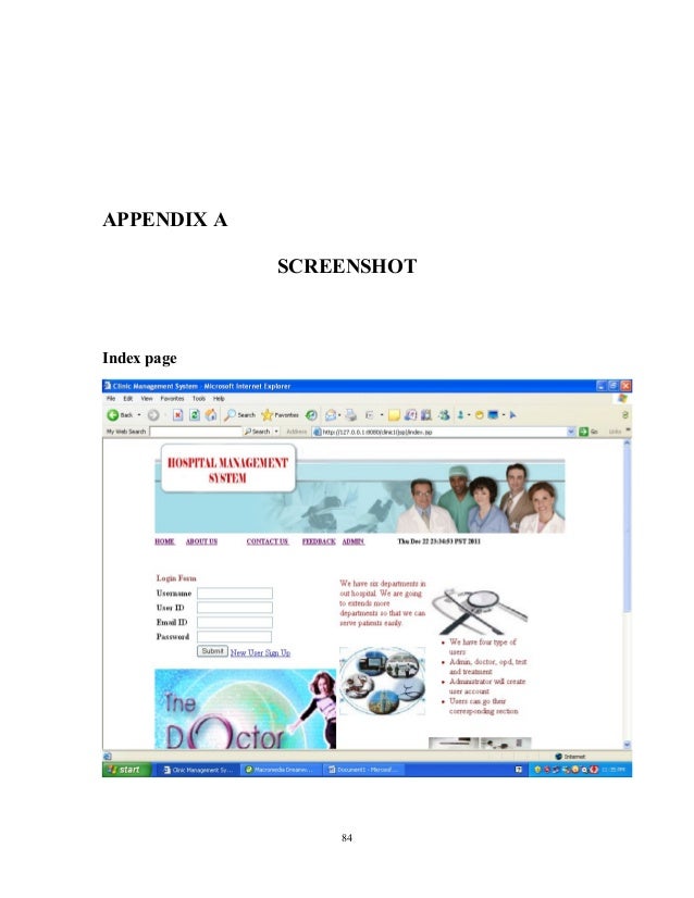 Design and implementation of a hospital management system