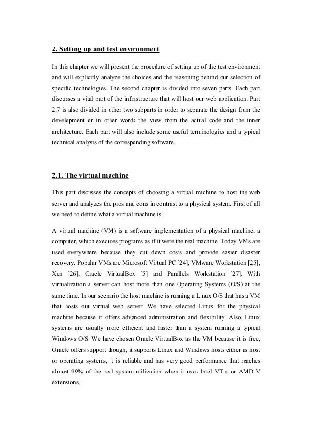 Design and implementation part of dissertation