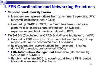 Design and implementation of food security strategies in Cambodia