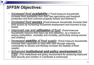 Design and implementation of food security strategies in Cambodia