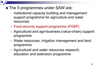 Design and implementation of food security strategies in Cambodia
