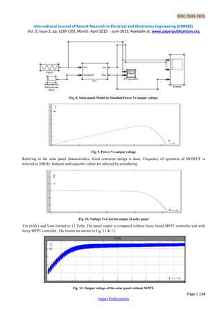 Design and Implementation of Maximum Power Point Tracking Using Fuzzy ...