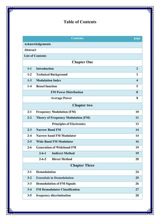 Design and implementation of test bench for frequency modulation and ...