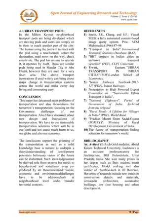 Design and innovations in Transportation Systems for Make in India | PDF