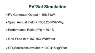 Design and performance analysis of 500 KWp on-grid solar PV system | PPTX