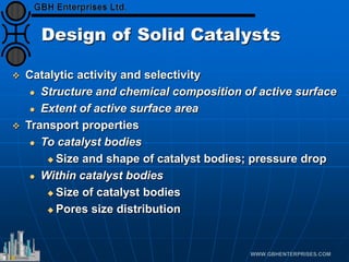 Design and Production of Heterogeneous Catalysts | PDF
