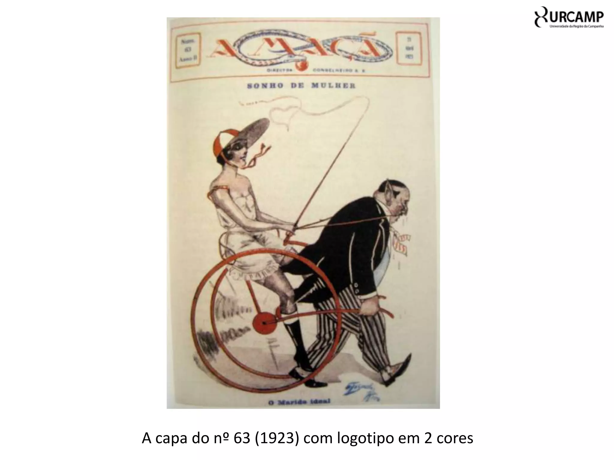 A capa do nº 63 (1923) com logotipo em 2 cores
 