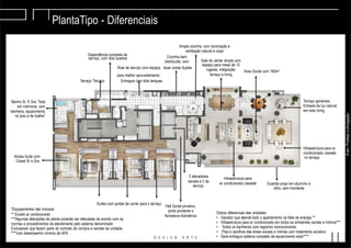 MaterialsujeitoaalteraçãoeexclusivoparausointernodaEven.Proibidaadivulgação.
serviço, com dois quartos
distribuída, com
Área de serviço com espaço duas cubas duplas
terraço e living
Infraestrutura para ar
condicionado cassete
no terraçoAmpla Suíte com
Closet Sr e Sra.
Infraestrutura para
ar condicionado cassete
Hall Social privativo,
porta pivotante e
fechadura biométrica
Terraço generoso.
Entrada de luz natural
em todo living.
Banho Sr. E Sra. Todo
em mármore, com
banheira, aquecimento
no piso e de toalha*
2 elevadores
sociais e 2 de
serviço.
Guarda-corpo em alumínio e
vidro, sem montante
Outros diferenciais das unidades:
• Gerador que atende todo o apartamento na falta de energia **
• Infraestrutura para ar condicionado em todos os ambientes sociais e íntimos***
• Todos os banheiros com registros monocomando
• Piso e caixilhos das áreas sociais e íntimas com tratamento acústico
• Será entregue sistema completo de aquecimento solar****
Suítes com portas de correr para o terraço
*Equipamentos não inclusos
** Exceto ar condicionado
***Algumas alterações de planta poderão ser efetuadas de acordo com as
normas e procedimentos de atendimento pelo sistema denominado
Excluseven que fazem parte do contrato de compra e vendas da unidade.
****com desempenho mínimo de 40%
PlantaTipo - Diferenciais
Dependência completa de
para melhor aproveitamento.
Terraço Técnico Entregue com dois tanques
Área Social com 160m²
Ampla cozinha, com iluminação e
ventilação natural e copa
Cozinha bem
Sala de Jantar ampla com
espaço para mesa de 12
lugares, integração
 