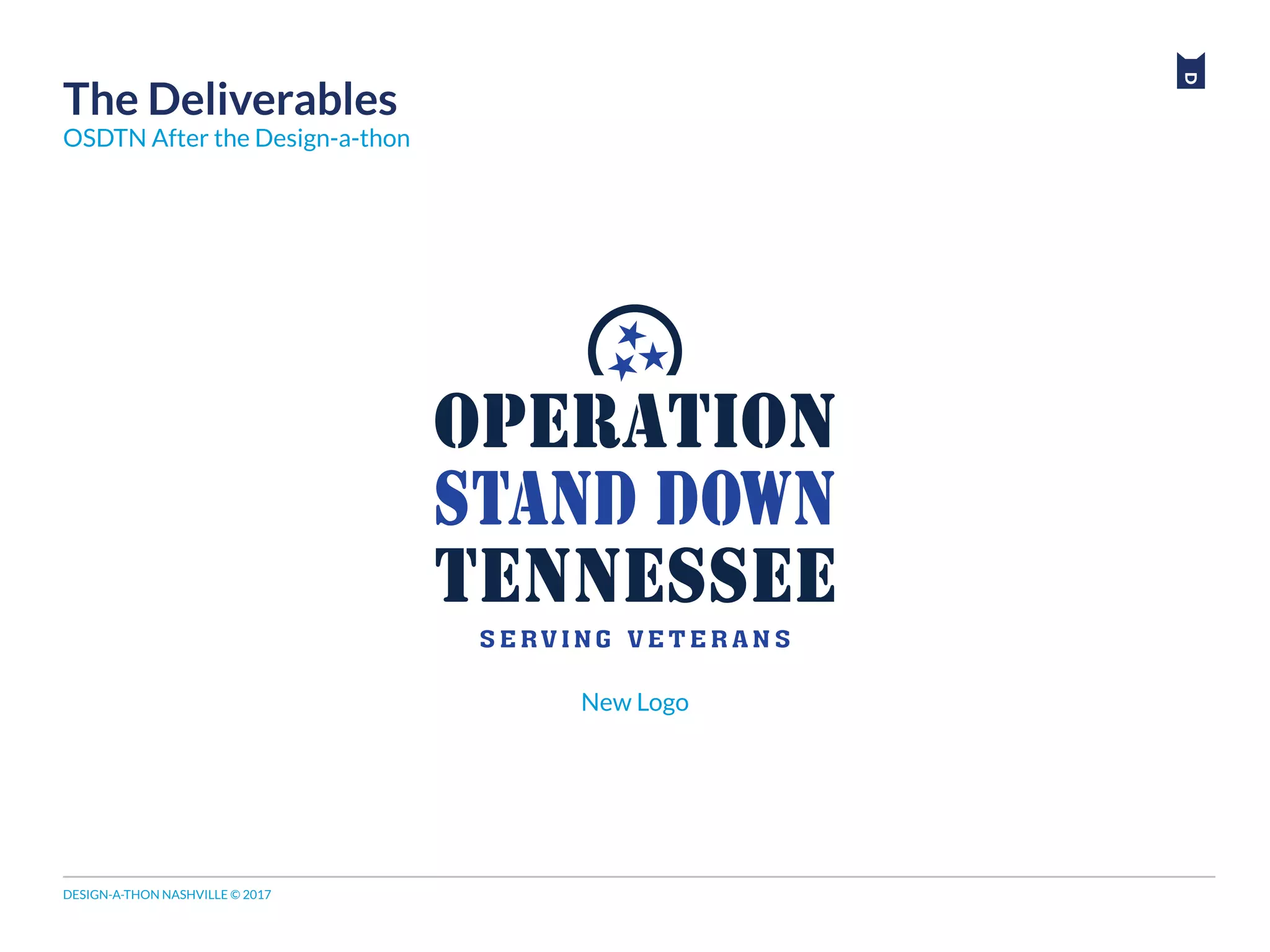 DESIGN-A-THON NASHVILLE © 2017
The Deliverables
OSDTN After the Design-a-thon
New Logo
 