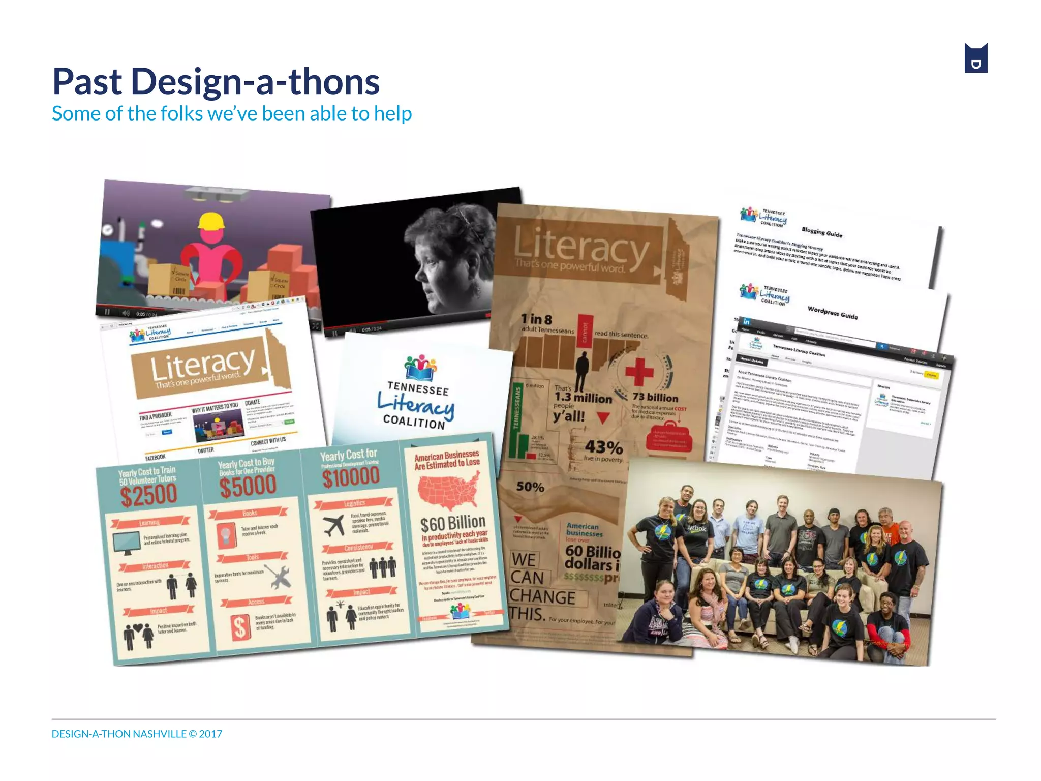 DESIGN-A-THON NASHVILLE © 2017
Past Design-a-thons
Some of the folks we’ve been able to help
 