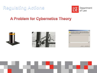 Regulating ActionsA Problem for Cybernetics Theory