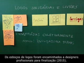 Os esboços de logos foram encaminhados a designers
profissionais para finalização (2015).
 