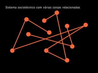 Sistema sociotécnico com várias coisas relacionadas
 