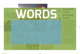 Caption here caption Caption goes here caption
Caption caption Caption goes here Caption
here caption Caption goes here caption Caption
caption Caption goes here Caption here caption
Caption goes here caption Caption caption
Caption goes here Caption here caption Caption
goes here caption Caption caption Caption
goes here Caption here caption Caption goes
here caption Caption caption Caption goes here
Caption here caption Caption goes here caption
Caption caption Caption goes here
Caption here caption
Caption goes here
caption Caption
caption Caption goes
here Caption here
caption Caption goes
here caption Caption
caption Caption goes
here Caption here
caption Caption goes
here caption Caption
caption Caption goes
here Caption here
caption Caption goes
here caption Caption
caption Caption goes
here Caption here
caption Caption goes
here caption Caption
caption Caption goes
here Caption here
caption Caption goes
Caption here caption Caption goes here caption
Caption caption Caption goes here Caption
here caption Caption goes here caption Caption
caption Caption goes here Caption here caption
Caption goes here caption Caption caption
Caption goes here Caption here caption Caption
goes here caption Caption caption Caption goes
here caption Caption goes here caption Caption
caption Caption goes here
Headline
to an
amazing
Story
Caption here caption Caption goes here caption
Caption caption Caption goes here Caption
here caption Caption goes here caption Caption
caption Caption goes here Caption here caption
Caption goes here caption Caption caption
Caption goes here Caption here caption Caption
goes here caption Caption caption Caption goes
here caption Caption goes here caption Caption
caption Caption goes here
Caption here caption Caption goes here caption
Caption caption Caption goes here Caption
here caption Caption goes here caption Caption
caption Caption goes here Caption here caption
Caption goes here caption Caption caption
Caption goes here Caption here caption Caption
goes here caption Caption caption Caption goes
here caption Caption goes here caption Caption
caption Caption goes here
El etusci doluptatusam fugias de nihillo
ribusantem doloratur, sunducimil is aut
andipid mi, quat maximusam volum volupta
eatis sitiore mpelitiae veribus essit liciur
mo officab oratiis doloria sequos audae
coriam rest, cus eum facessum essimusam,
comniment explab imint fugit, est porro
officiis sinctes net exerio od mi, seque quate
sitem. Natem quia doluptas vitius eaqui
doluptatur sintibus di utet quis aut voluptas
est, quatio. Cusaperibus, volor sam aliant.
Sed molutem qui officiis atur, consequi
voluptia pedit quoditasped quo volut
restemp orepero illa volupta tiossi atiur
audisqu iantiis re pedisque explacersped
molorro que porpost voloria aliquod ero
dolorem facipsa quae nobit a alit fuga.
Simpore pratur aut dem rerum remquos
est, od mod qui optatios aliqui blaudae
que ernam expe nis alianda erspeditium
explaut alitatus debitia exceptus aliatem
pelestincil idebitiis dolorum nonem fugit
doluptas voluptae ped quo qui nis exerchit,
occaestiassi volupta estrum numquo consed
ma doloreicid mosserum simusam, sam
quat.
Unto cus eos volupta is endam remqui as
etur aut quunt velendae sit quat occaborum
cus, sime nienimi ntemolo qui ut ex eum lam
volenim anditi doluptaqui dolores ne ea vel
earitium quibus nimus porrum eaqui officie
ntisqua muscima pereptat peditatur at.
Gent plabo. Ut et auditatis res eate occum
lam am volorro con coruntiis mo explaut
plia erum haruptatet volectem am, consenis
illiqui tem fugitio nesenimust faces res
alibus velenimos cusam fugiatia verovitatio
WORDS
design_basics.indd 28-29 7/30/12 12:30 AM
 