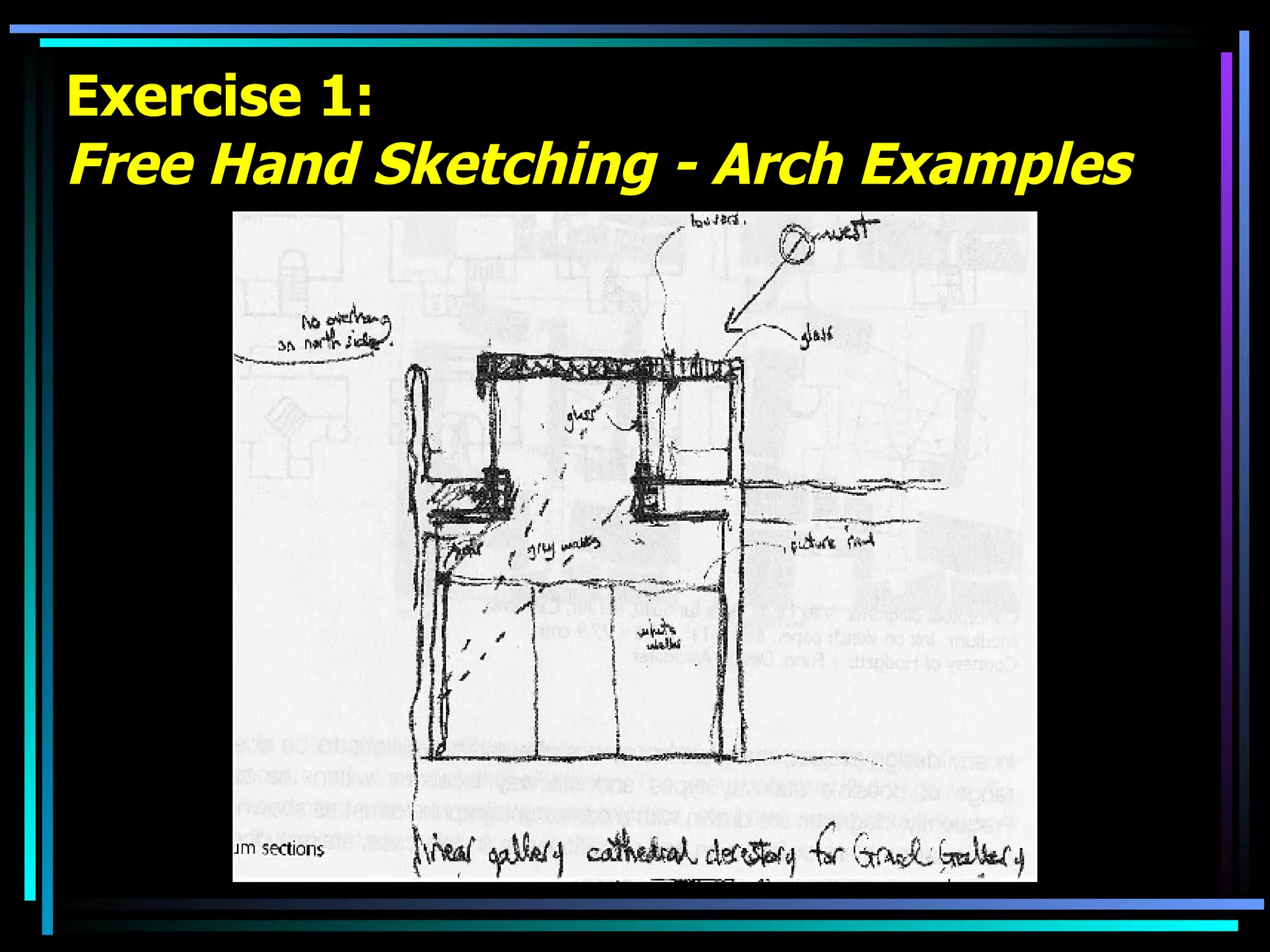 Exercise 1: Free Hand Sketching - Arch Examples 