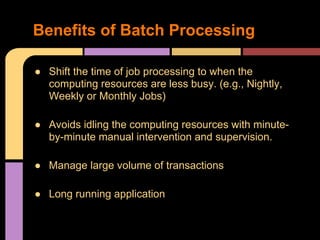 Design & Develop Batch Applications in Java/JEE | PDF