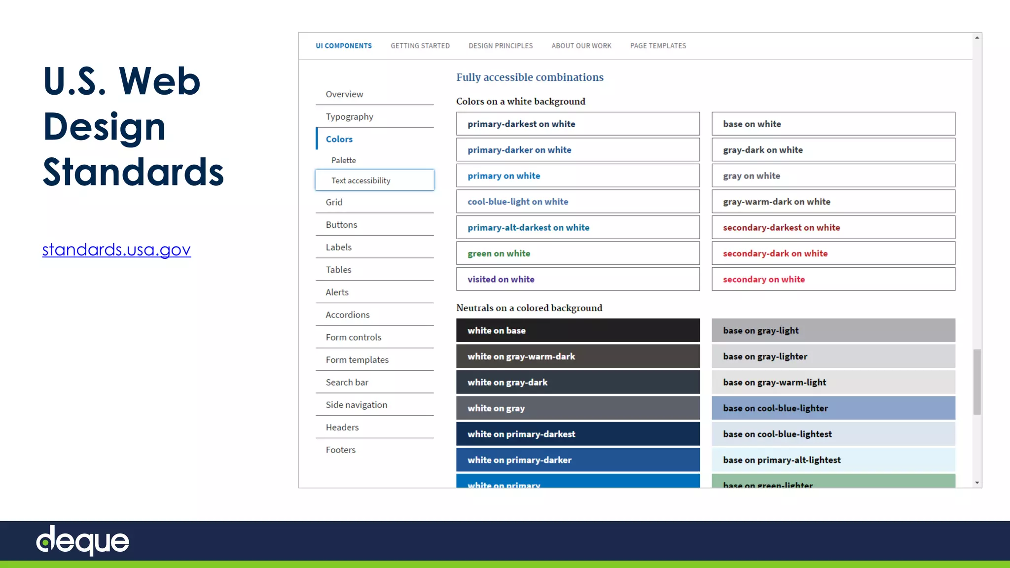 U.S. Web
Design
Standards
standards.usa.gov
 