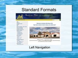 Standard Formats




   Left Navigation
 