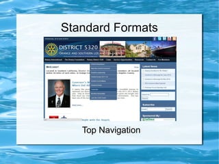 Standard Formats




   Top Navigation
 