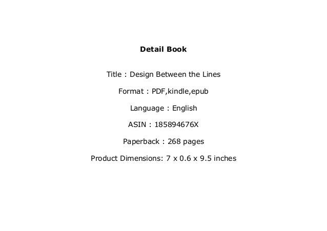 Download Ebook Design Between The Lines E Books Online