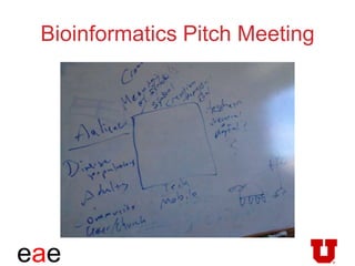 eae
Bioinformatics Pitch Meeting
 