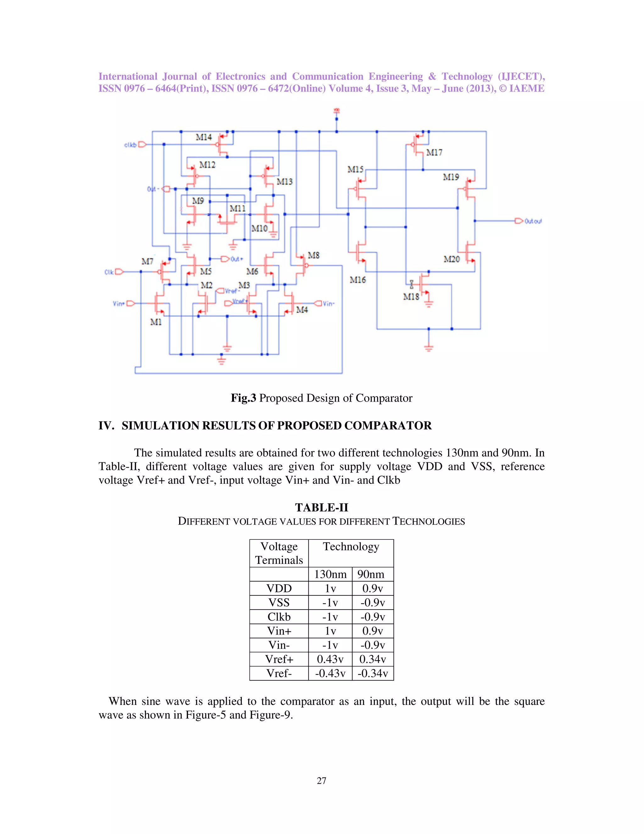 Design & characterization of high speed power efficient cmos comparator ...