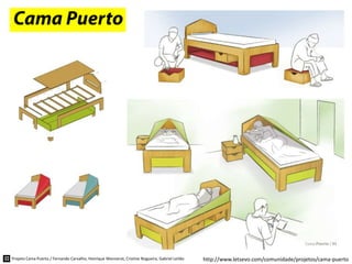 Projeto Cama Puerto / Fernando Carvalho, Henrique Monnerat, Cristine Nogueira, Gabriel Leitão http://www.letsevo.com/comunidade/projetos/cama-puerto