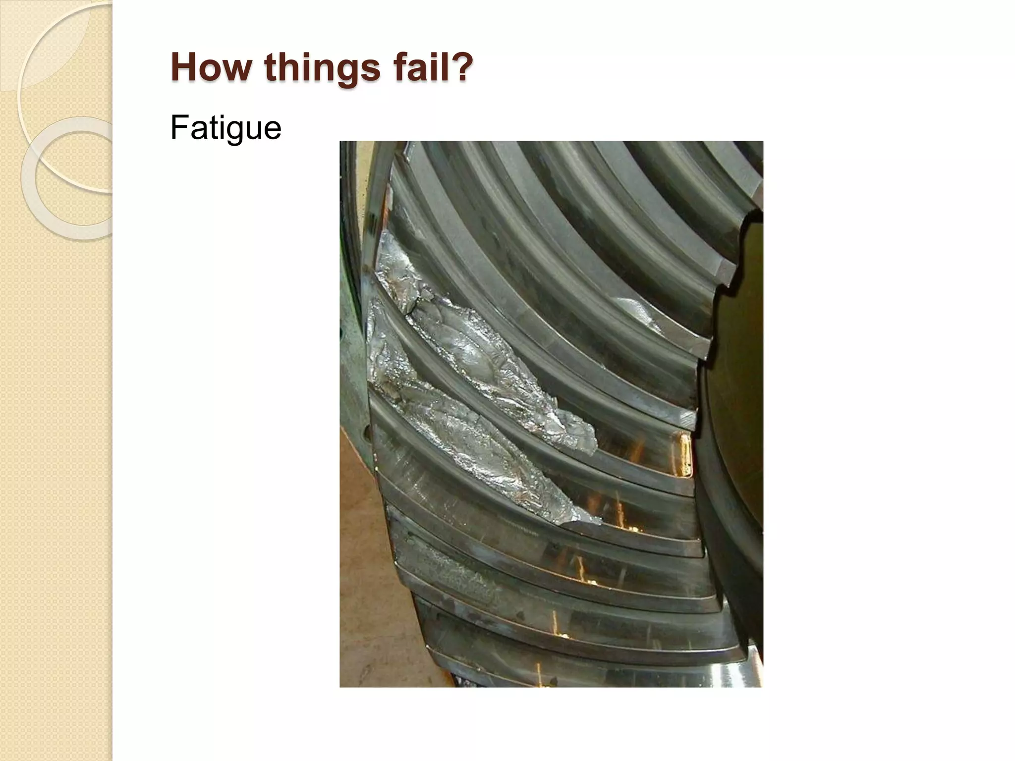 How things fail?
Fatigue
 