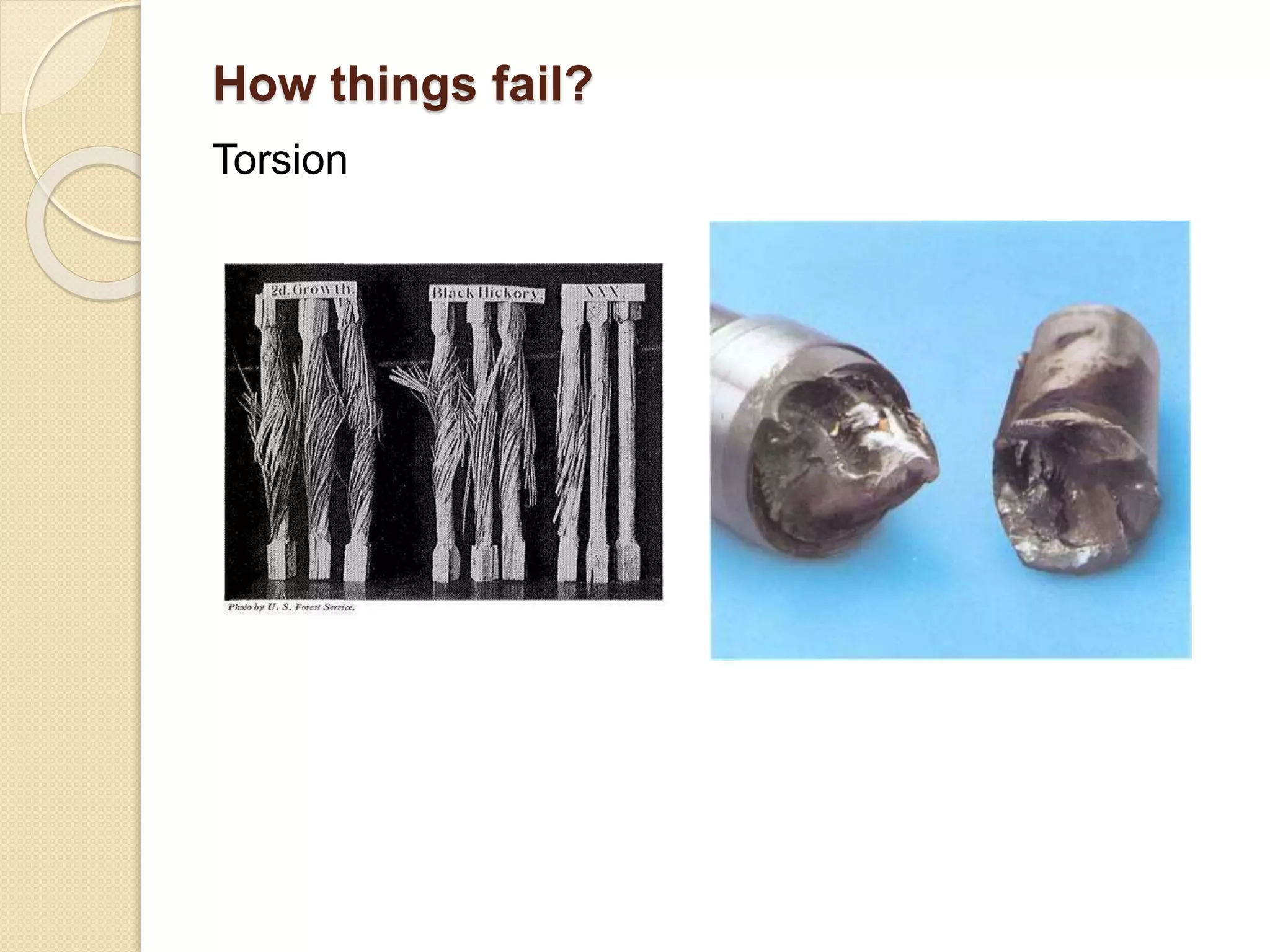 How things fail?
Torsion
 