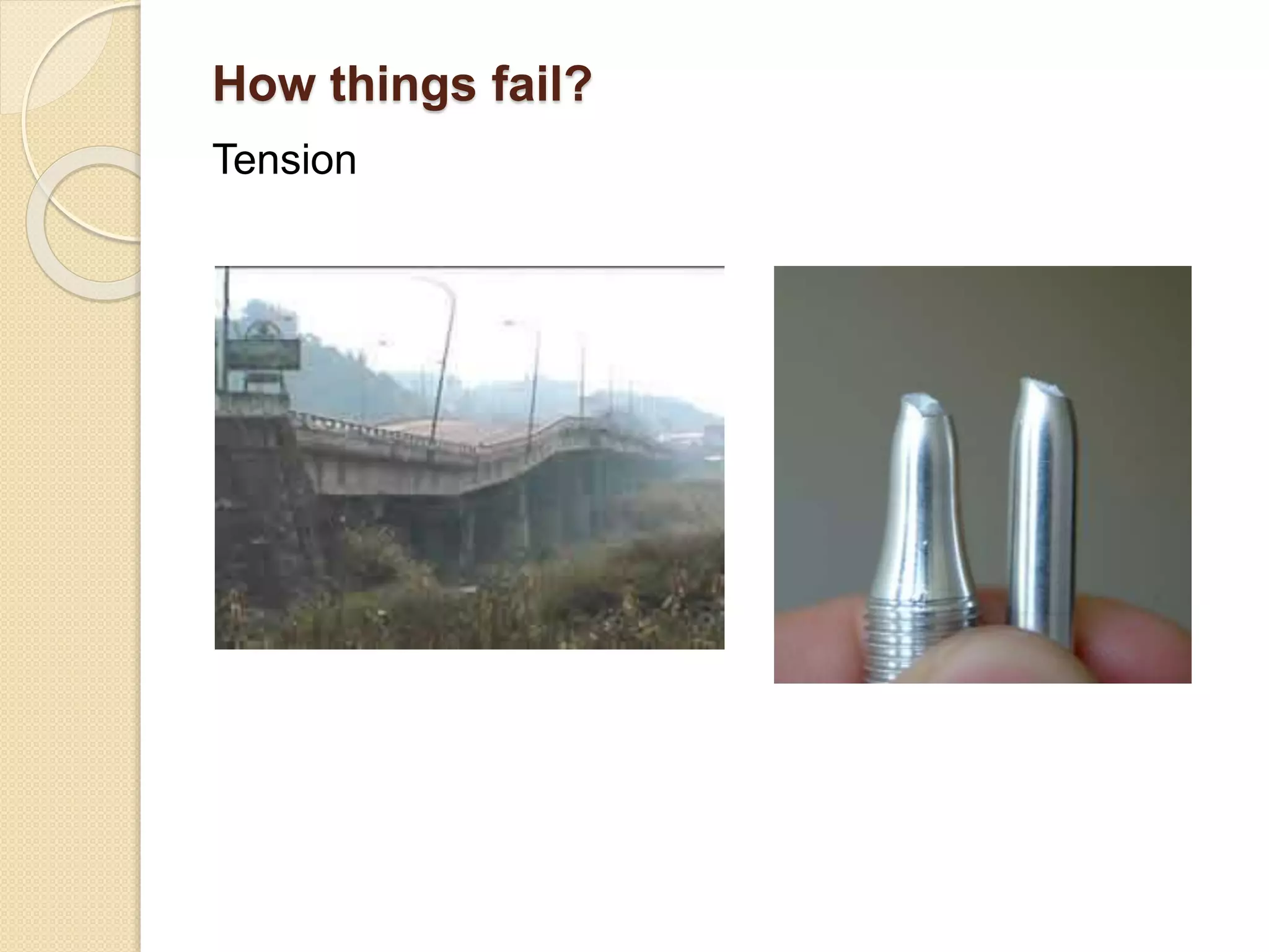 How things fail?
Tension
 