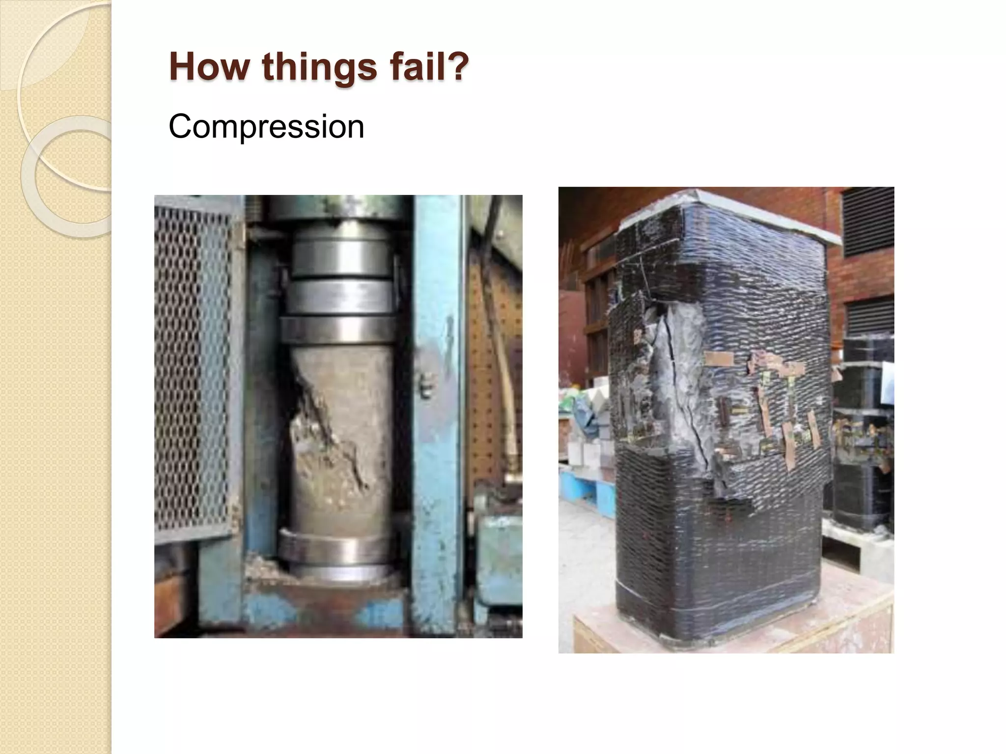 How things fail?
Compression
 